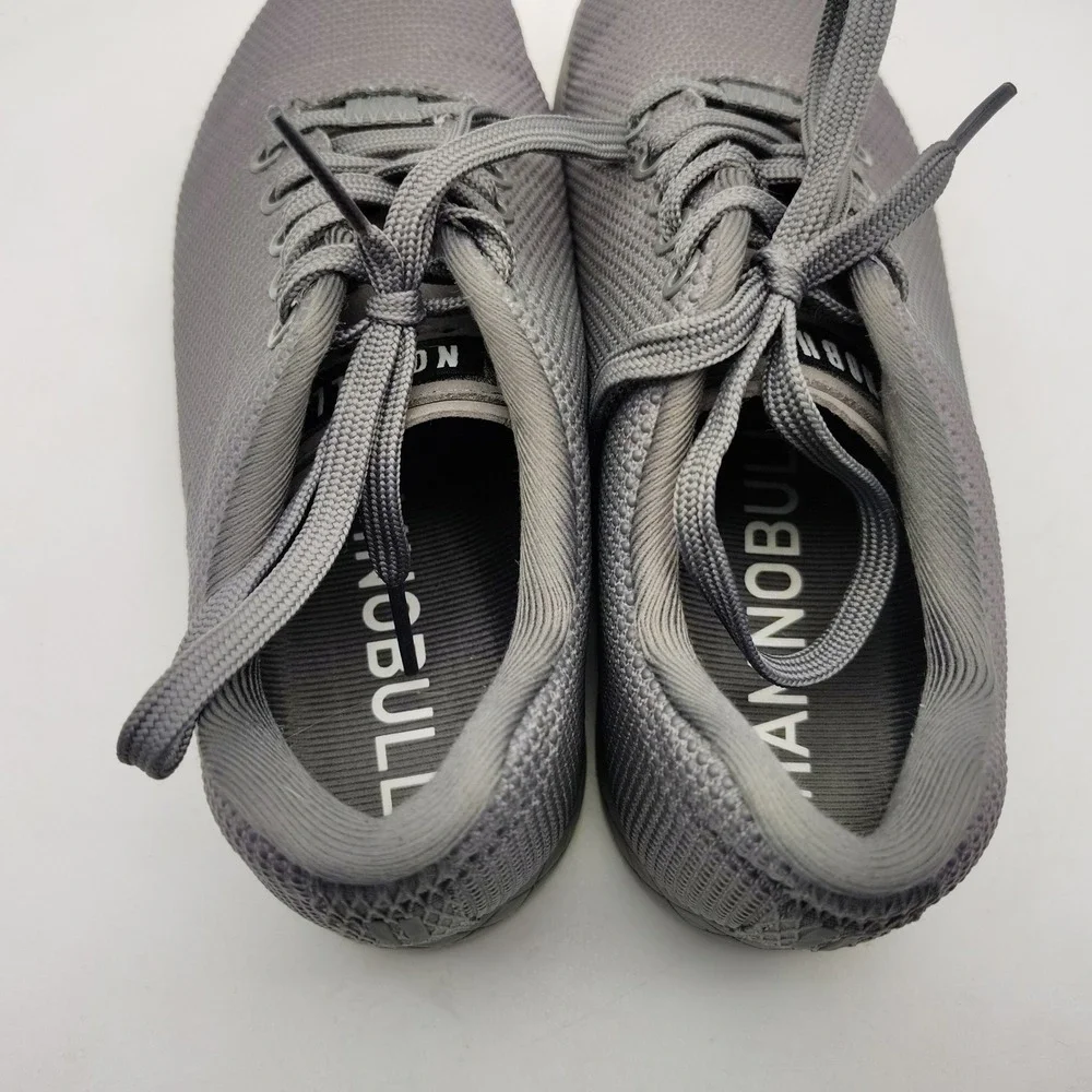 NOBULL Trainers Mens 7 Grey SuperFabric Gum Sole CrossFit Shoes Athletic Sneaker
